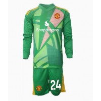 Manchester United Andre Onana #24 Målvakt Tredje Dräkt Barn 2024-25 Långärmad (+ Korta byxor)